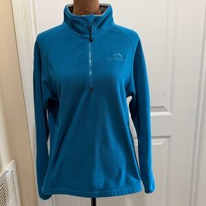 Women's Teal Quarter-Zip Fleece Jacket